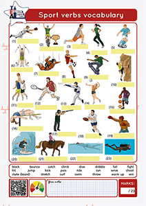 sport verbs worksheet